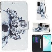 Voor Galaxy M80s 3D Schilderen Horizontale Flip Leren Case met Houder & Kaartsleuf & Portemonnee & Lanyard (Schedel)