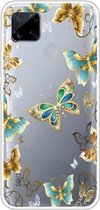 Voor OPPO Realme C15 Gekleurde tekening Clear TPU Cover Beschermhoesjes (Dorking Butterfly)