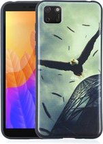 Voor Huawei Y5p Painted Pattern Soft TPU Case (Eagle)