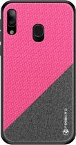 PINWUYO Honors Series schokbestendige pc + TPU beschermhoes voor Galaxy A20E (magenta)