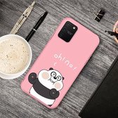 Voor Galaxy A91 & S10 Lite Cartoon dier patroon schokbestendig TPU beschermhoes (roze panda)