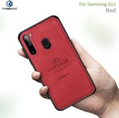 Voor Galaxy A21 PINWUYO Zun-serie PC + TPU + huid Waterdicht en anti-val All-inclusive beschermende schaal (rood)