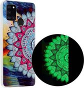 Voor Samsung Galaxy A21s Lichtgevende TPU mobiele telefoon beschermhoes (halfbloem)