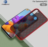 Voor Samsung Galaxy A21 PINWUYO-serie 2e generatie PC + TPU Anti-drop All-inclusive beschermende schaal Matte achterkant (rood)