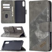 Voor Sony Xperia L4 Bijpassende kleur Krokodiltextuur Horizontale flip PU lederen tas met portemonnee & houder & kaartsleuven (grijs)