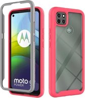 Voor Motorola Moto G9 Power Starry Sky Solid Color Series schokbestendig PC + TPU beschermhoes (rood)