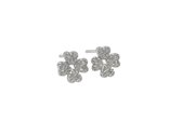 zilver oorbellen Lia 24 cubic zirconia bloem | oorbellen dames zilver | sieraden vrouw | Zilverana | 925 Zilver