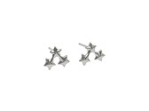 zilver oorbellen Dafne triple star | dames oorbellen zilver | sieraden vrouw | Zilverana | 925 Zilver