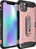 Apple iPhone 11 Pro Max Hoesje - Mobigear - Armor Stand Serie - Hard Kunststof Backcover - Roségoud - Hoesje Geschikt Voor Apple iPhone 11 Pro Max