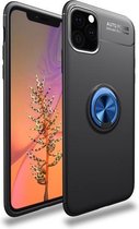 lenuo schokbestendig TPU-hoesje met onzichtbare houder voor iPhone 11 Pro Max (zwartblauw)