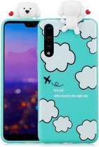 Voor Huawei P20 Pro schokbestendig Cartoon TPU beschermhoes (wolken)