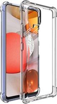 Imak Voor Samsung Galaxy A42 5G IMAK All-inclusive schokbestendige airbag TPU-hoes met schermbeschermer (transparant)