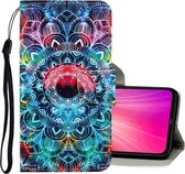 Voor Xiaomi Redmi Note 8 3D Gekleurde Tekening Horizontale Flip PU Lederen Case met Houder & Kaartsleuven & Portemonnee (Mandala)