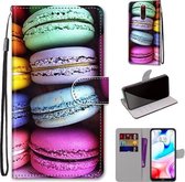 Voor Xiaomi Redmi 8 Gekleurde Tekening Cross Textuur Horizontale Flip PU Lederen Case met Houder & Kaartsleuven & Portemonnee & Lanyard (Kleurrijke Taarten)