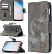 Voor Samsung Galaxy S10e Bijpassende kleur Krokodiltextuur Horizontale flip PU lederen tas met portemonnee & houder & kaartsleuven (grijs)