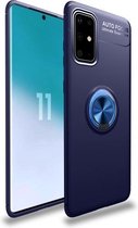 Voor Galaxy S20 + Lenuo schokbestendig TPU-hoesje met onzichtbare houder (blauw)