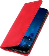 OnePlus 7 Pro Hoesje - Mobigear - Cowboy Serie - Kunstlederen Bookcase - Rood - Hoesje Geschikt Voor OnePlus 7 Pro