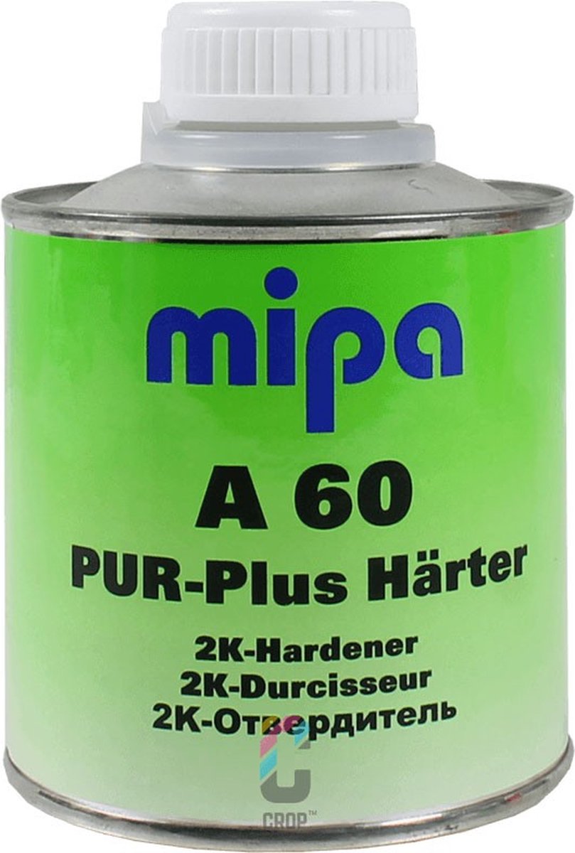 MIPA 2K PUR Plus A60 Verharder voor 2K Acryl Kwastlak - 0,25 liter