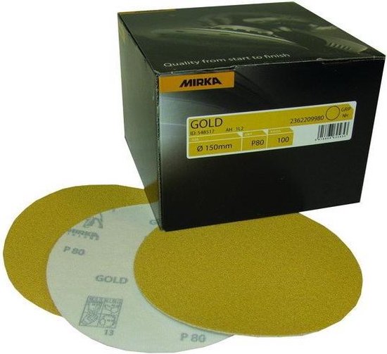 Mirka Gold Universal Sandpaper Diameter 150 Mm Velcro Sanding Discs 15-Hole Grain P240 Pack Of 100 / For Sanding Plaster, Spatula, Chipboard, Wood, Varnish - View #7