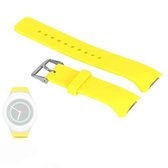 Effen kleur polsband horlogeband voor Galaxy Gear S2 R720 (geel)