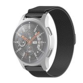For Honor Magic Watch 2 / Galaxy Active2 Milan roestvrijstalen gaasband 18 mm (zwart)