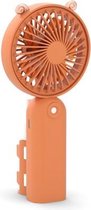6022 Cartoon Spray Mini Ultrastille USB-student Handheld draagbare bevochtigende en hydraterende ventilator (Lamb-Vibrant Orange)