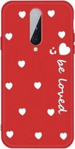 Voor OnePlus 8 Small Smiley Heart Pattern schokbestendig TPU-hoesje (rood)