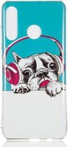 Hoofdtelefoon Puppy Pattern Noctilucent TPU Soft Case voor Huawei P30 Lite