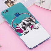 Voor Huawei P10 Lite Noctilucent IMD Dog Pattern Soft TPU Back Case Protector Cover