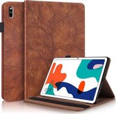 Voor Huawei MatePad 10.4 inch Life Tree Serie Horizontale Flip Leren Case met Houder & Kaartsleuven & Pen Slot (Bruin)