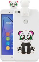 Voor Huawei P8 Lite (2017) Cartoon schokbestendige TPU beschermhoes met houder (Panda)