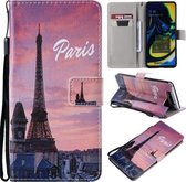 Voor Galaxy A80 / A90 Geschilderd Patroon Horizontale Flip Leren Case, met Portemonnee & Houder & Kaartsleuven & Lanyard (Toren)