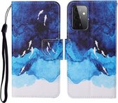 Voor Samsung Galaxy A72 5G / 4G Gekleurde Tekening Patroon Horizontale Flip Leren Case met Houder & Kaartsleuven & Portemonnee & Lanyard (Aquarel Vis)