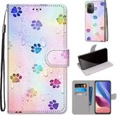 Voor Xiaomi Redmi K40 / K40 Pro / K40 Pro + / Mi 11i / Poco F3 Gekleurde Tekening Cross Texture Horizontale Flip PU Leather Case met Houder & Kaartsleuven & Portemonnee & Lanyard (Footprint W