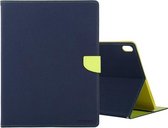 GOOSPERY FANCY DAGBOEK Horizontale flip PU lederen tas met houder & kaartsleuven en portemonnee voor iPad Air (2020) (marineblauw)