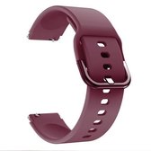 Voor Geschikt voor Xiaomi Mi Watch Galvaniserende gesp Siliconen vervangende band Horlogeband (wijnrood)