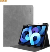 ENKAY ENK-8024 Koe Texture PU-leer + TPU Smart Case met Pen-sleuf voor iPad Air 10.9 (2020) / iPad Pro 11 (2018) (grijs)