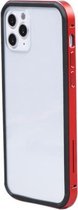 TGVlS Glacier-serie TPU + metalen beschermhoes voor iPhone 12 Mini (rood)