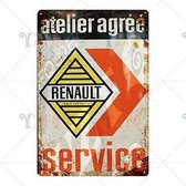 Retro Muur Decoratie uit Metaal Vintage Renault Signs 5