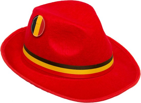 Folat Hoed België Vilt Rood One-size