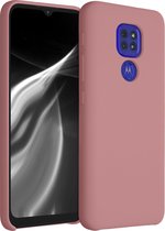 kwmobile telefoonhoesje voor Motorola Moto G9 Play / Moto E7 Plus - Hoesje met siliconen coating - Smartphone case in winter roze