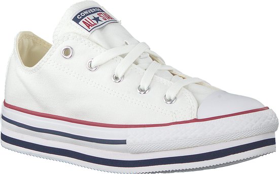 Converse Chuck Taylor All Star Plat Lo Lage sneakers - Meisjes - Wit - Maat  32 | bol.com