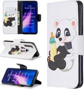 Voor Xiaomi Redmi Note 8 Gekleurde Tekening Horizontale Flip Leren Case met Houder & Kaartsleuven & Portemonnee (Fles Panda)