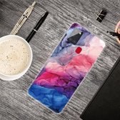 Voor Samsung Galaxy A21s marmeren schokbestendige TPU beschermhoes (abstract rood)