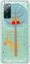 Voor Samsung Galaxy S20 FE Trendy Leuke Kerst Patroon Case Clear TPU Cover Telefoon Gevallen (Liefhebbers en Herten)