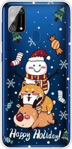 Voor Samsung Galaxy M31 Christmas Series Clear TPU beschermhoes (gestapelde pop)