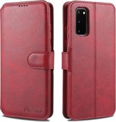 Voor Samsung Galaxy S20 FE / S20 Lite AZNS Kalf Textuur Horizontale Flip Leren Case met Houder & Kaartsleuven & Portemonnee & Fotolijst (Rood)