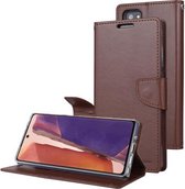 Voor Samsung Galaxy Note20 Ultra GOOSPERY Bravo Diary Crazy Horse Textuur Horizontale Flip Leather Case Met Beugel & Card Slot & Portemonnee (Bruin)