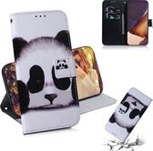 Voor Samsung Galaxy Note 20 Ultra Gekleurde Tekening Horizontale Leren Flip Case, met Houder & Kaartsleuven & Portemonnee (Panda)