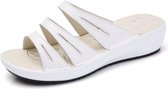 Casual wilde effen kleur sandalen pantoffels voor dames (kleur: wit maat: 36)